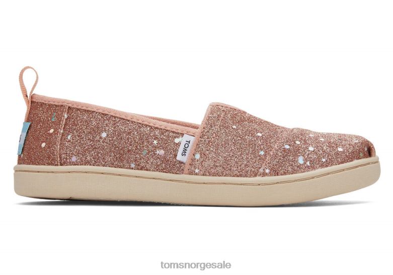 Toms barnglitter alpargataRose gull sko 0V06V557