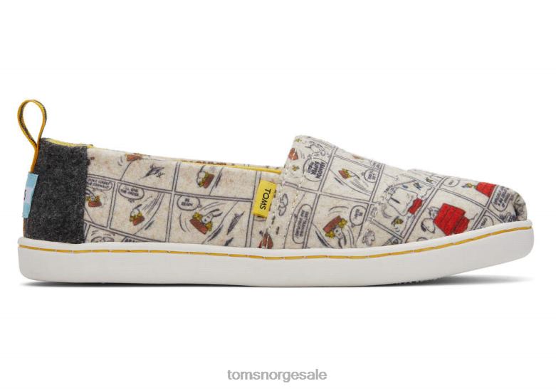 Toms barnsnoopy/woodstock alpargatanaturlig filt sko 0V06V552