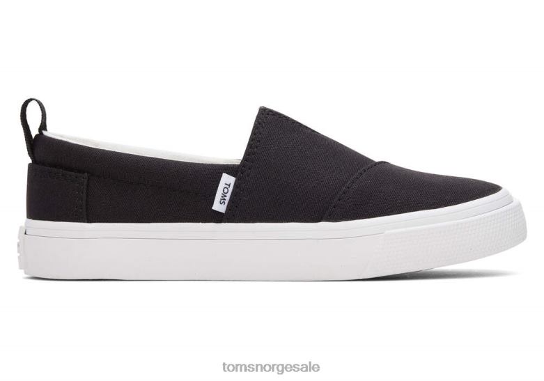 Toms barnungdoms fenix slip-on lerretsvart sko 0V06V550