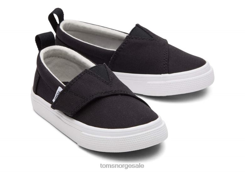 Toms barnbittesmå fenix slip-on lerretsvart sko 0V06V518