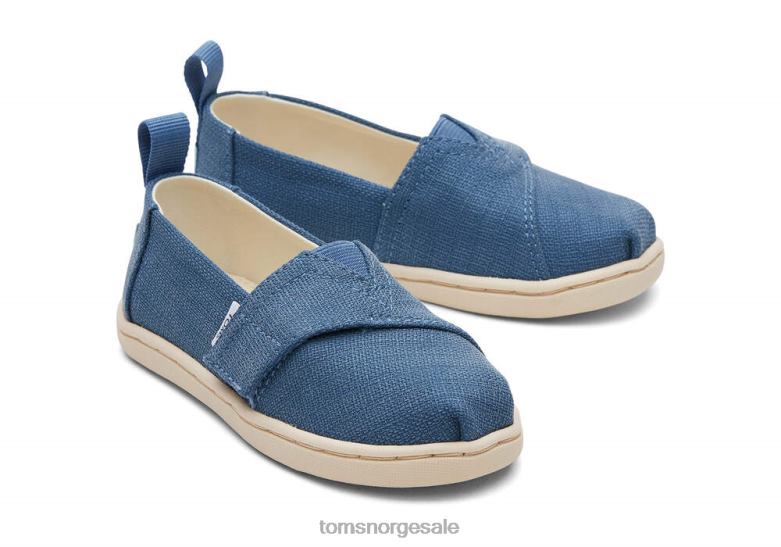 Toms barnlite alpargata øko lerrethavblått sko 0V06V500