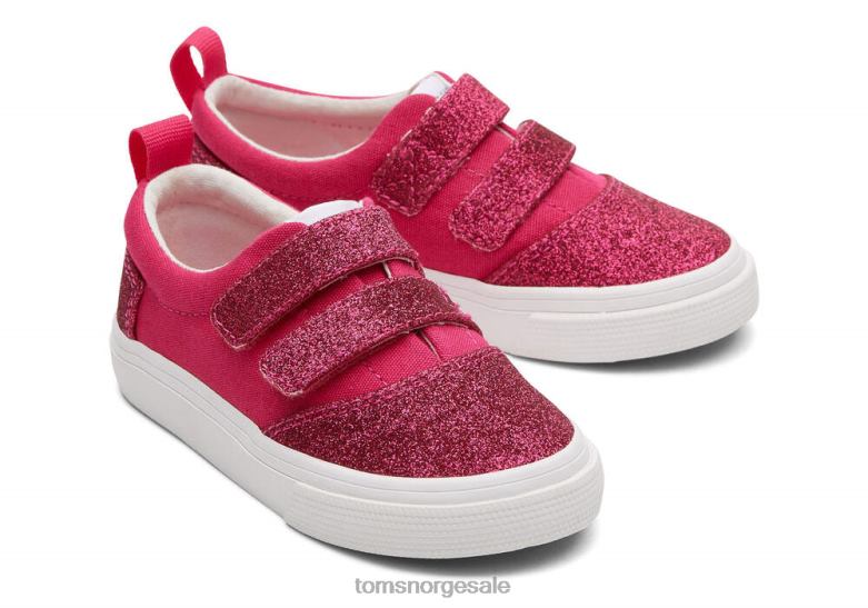 Toms barnliten fenix dobbel stropp iriserende glimmermørk rosa sko 0V06V532