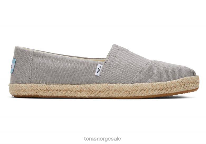 Toms kvinneralpargata eco resirkulert bomull tau espadrillegrå sko 0V06V119