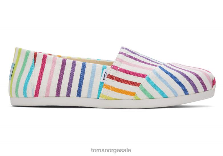 Toms kvinneralpargata enhetregnbuestripe sko 0V06V21