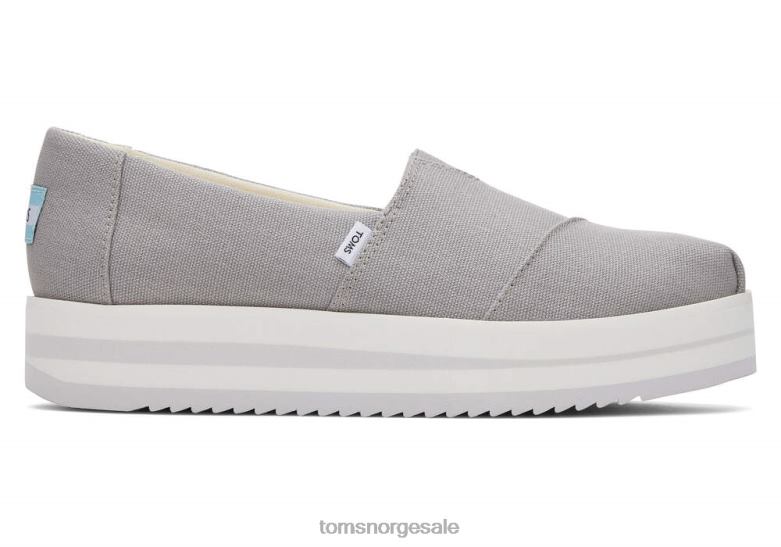 Toms kvinneralpargata midform espadrillegrå sko 0V06V128