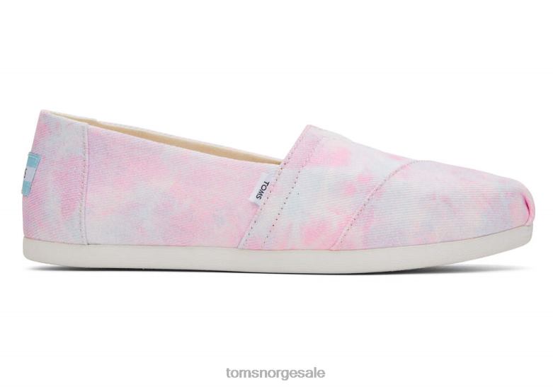 Toms kvinneralpargata tie-dyeneon rosa tie dye twill sko 0V06V52