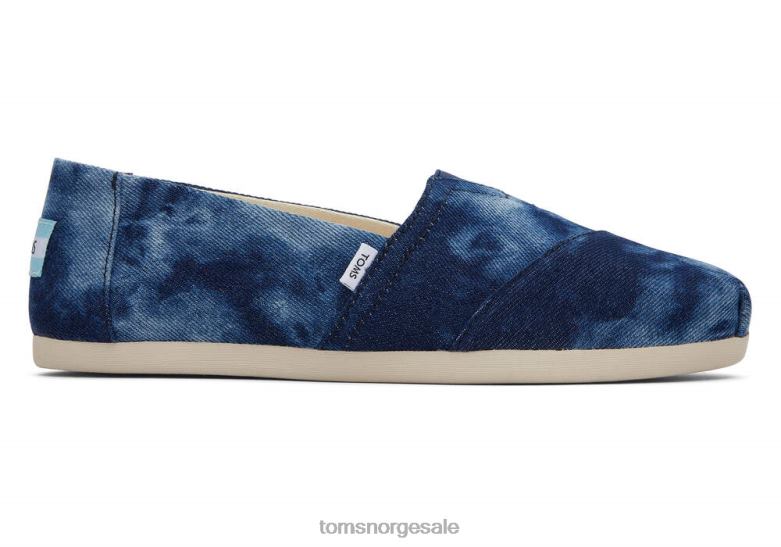 Toms kvinneralpargata vasket denimmarineblå vasket denim sko 0V06V56