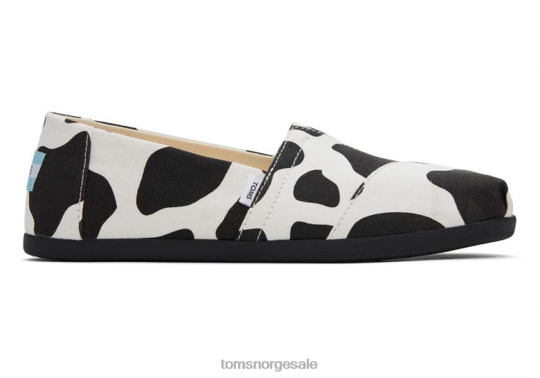 Toms kvinnercow print alpargatakutrykk svart sko 0V06V90