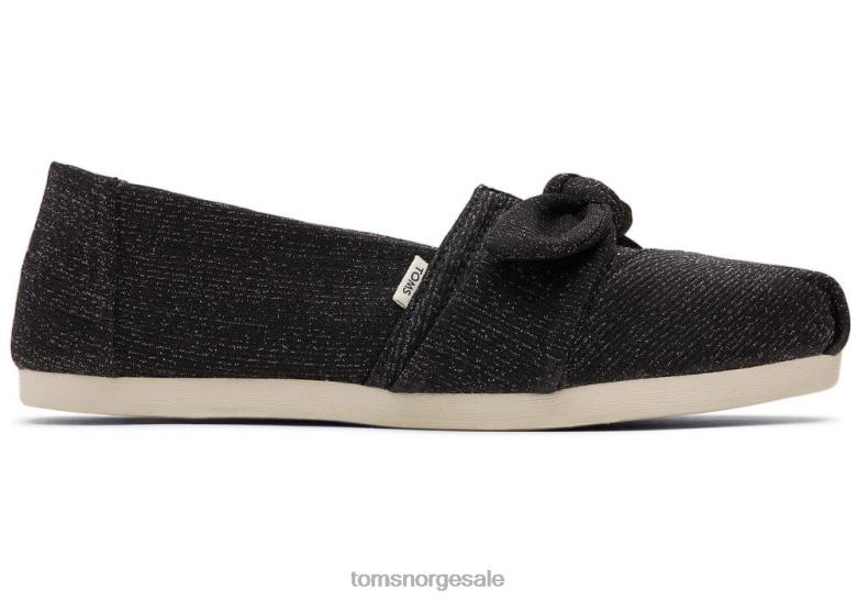 Toms kvinnerglimmer alpargatasvart glimt sko 0V06V97