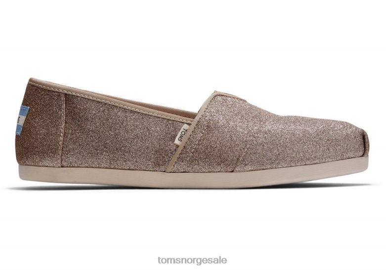 Toms kvinnerglitter alpargatachampagne sko 0V06V110