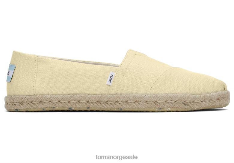 Toms kvinneralpargata eco rope espadrilleblek sitronstruktur vevd sko 0V06V161