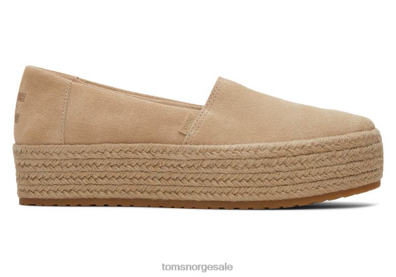 Toms kvinnervalencia plattform espadrillesemsket havregryn sko 0V06V168