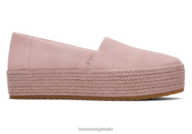 Toms kvinnervalencia plattform espadrillesemsket rosa sko 0V06V171