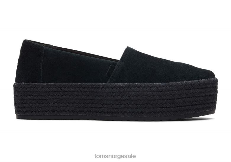 Toms kvinnervalencia plattform espadrillesemsket skinn sko 0V06V169