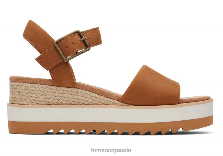 Toms kvinnerkilesandal i skinn fra dianabrunt skinn sko 0V06V200