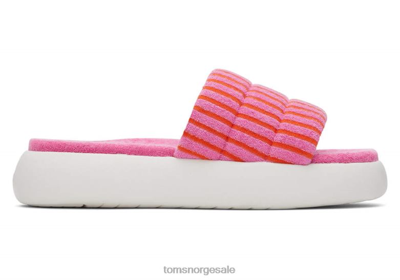 Toms kvinnermallow slide frottérosa stripet frotté sko 0V06V243