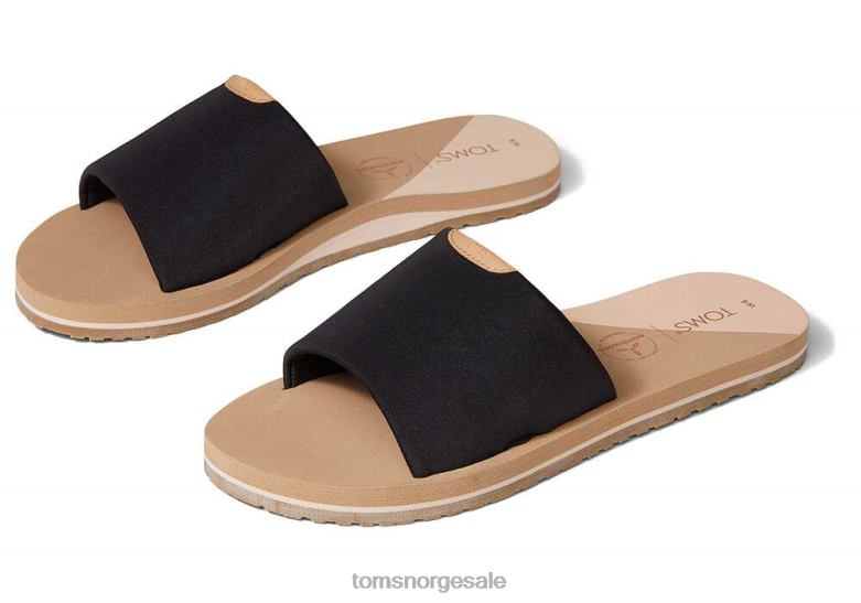 Toms kvinnercarly sandal reprevesvart jersey sko 0V06V258