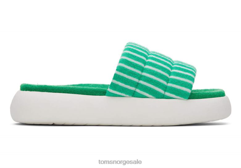 Toms kvinnermallow slide frottébregnestripet frotté sko 0V06V256