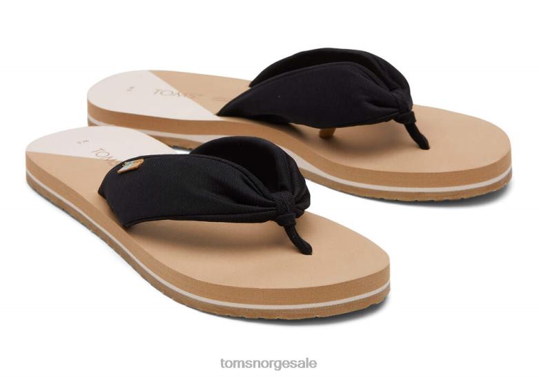 Toms kvinnerpiper flip flop reprevesvart repreve jersey sko 0V06V264