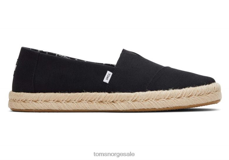 Toms mennalpargata eco rope 2.0svart sko 0V06V415