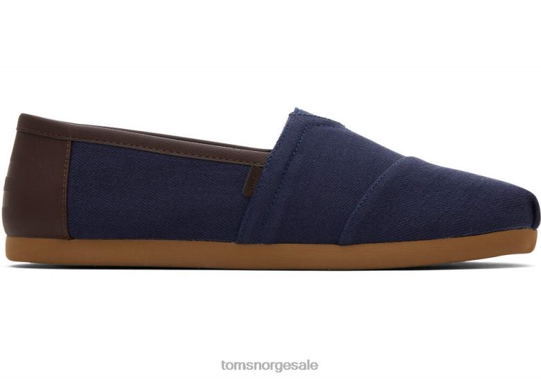 Toms mennalpargata syntetisk trimdyp marine sko 0V06V430