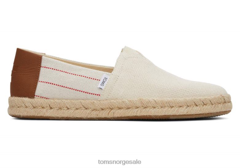 Toms mennalpargata tau 2.0naturlig/oransje stripe sko 0V06V420