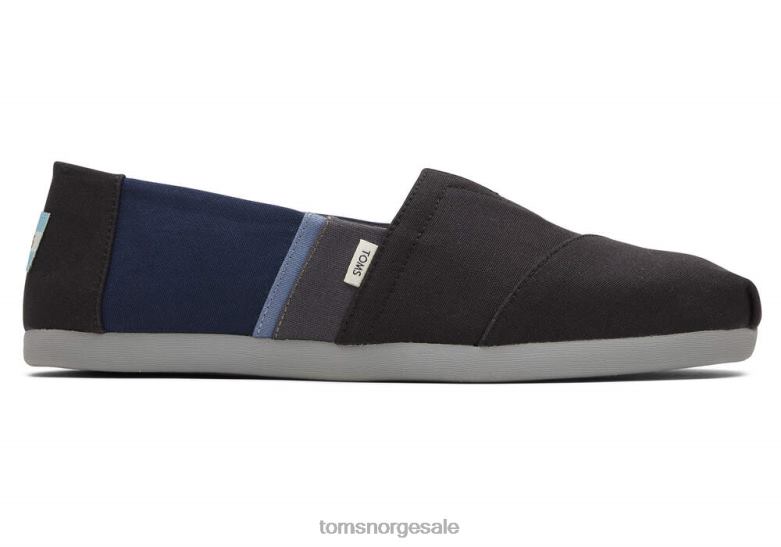 Toms menncolorblock alpargatasvart/marine sko 0V06V407