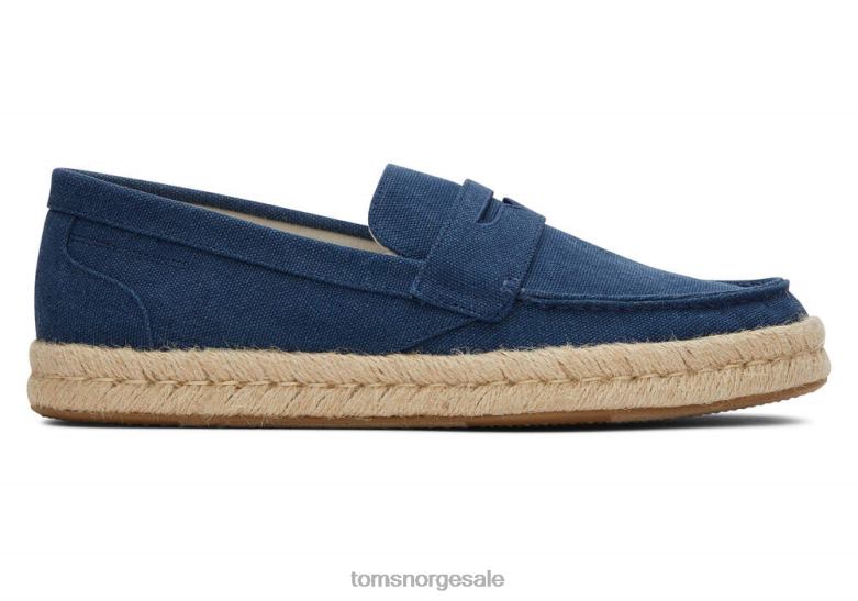 Toms mennstanford 2.0 tau espadrillemarineblå resirkulert bomull sko 0V06V442