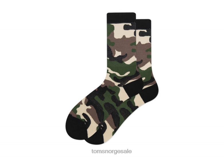 Toms mennmannskapssokkersvart camo tilbehør 0V06V496